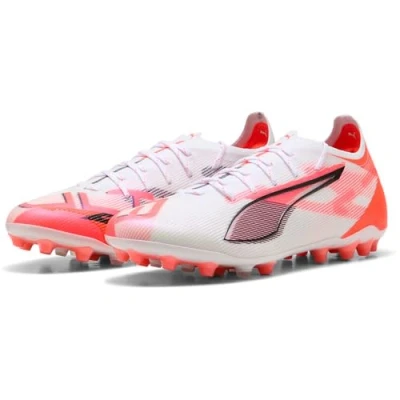 Afbeelding van Puma Ultra 5 Ultimate MG Voetbalschoenen met kunststof noppen White blackglowing red, Maat: 41, black glowing red Kunststof/ textiel