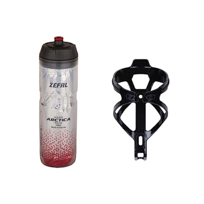 Afbeelding van ZEFAL Arctica 75 zilver rood en Pulse B2 zwart hydratatiepakket met thermosfles fietsflessenhouder waterfles 146 g