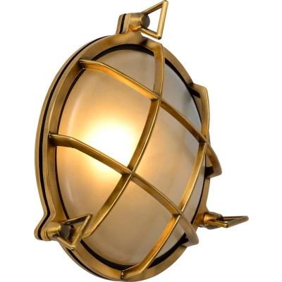 Afbeelding van Lucide DUDLEY Wandlamp 1xE27 Mat Goud Messing