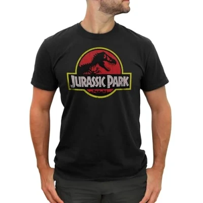 Image de Jurassic Park T shirt avec logo pour homme, Noir, M