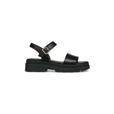 Afbeelding van Geox Sandalen met plateauzool, Dames, Maat: 41, Black Leer