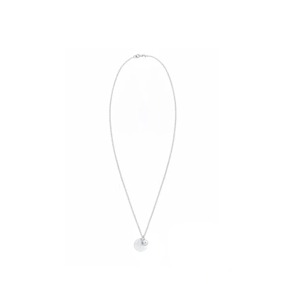 Afbeelding van Elli Plate Pendant Ketting, Dames, Maat: 45, Silber