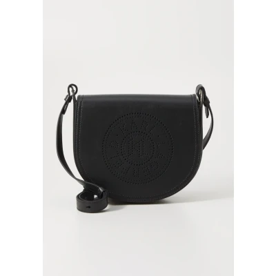 Afbeelding van KARL Lagerfeld Circle Saddle Perforated Schoudertas, Dames, Maat: One Size, Black