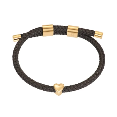 Afbeelding van Armband Cozy Heart Gold iXXXi Bruin