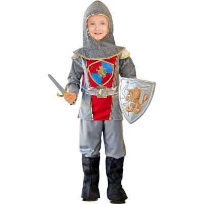 Afbeelding van Widmann Middeleeuwse &amp; Renaissance Strijders Kostuum Dappere Ridder Roeland Jongen Grijs Maat 128 Carnavalskleding Verkleedkleding