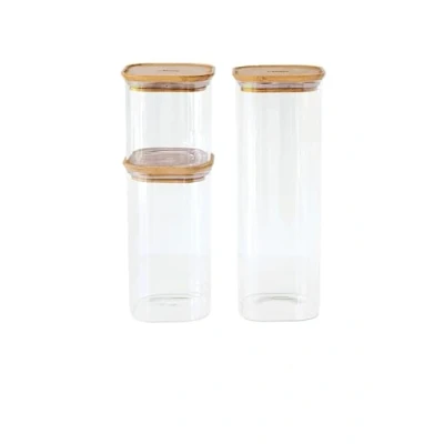 Afbeelding van Voorraadpottenset, 3 stuks, Lang Pebbly