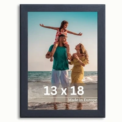 Afbeelding van VictoR Fotolijst klaver 13x18cm in zwart, moderne eenvoudige houten lijst