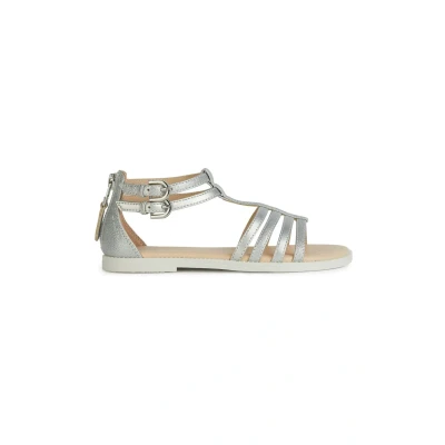 Afbeelding van Geox Karly Sandalen met enkelbandjes voor kinderen, Maat: 30, Silver Kunststof