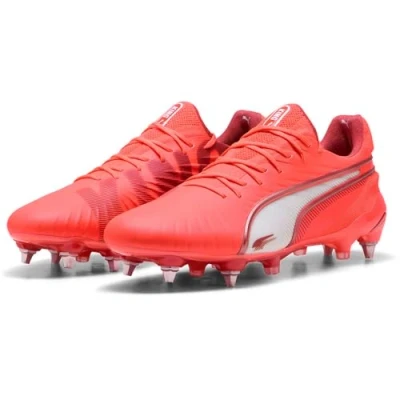 Afbeelding van PUMA KING ULTIMATE MxSG Football Boots Unisex, Rood/Wit, Maat 40,5