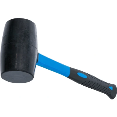 Afbeelding van BGS Rubberhamer glasfibersteel zwarte kop Ø 690 mm 900 gram