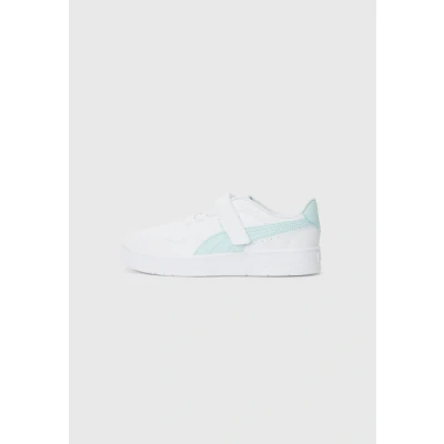 Afbeelding van Puma Court Lally Unisex Sneakers laag voor kinderen, Maat: 33, White/sea glass Schoenen