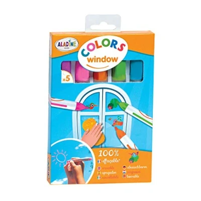 Afbeelding van Aladine Raam Stift Uitwisbaar 5 kleuren