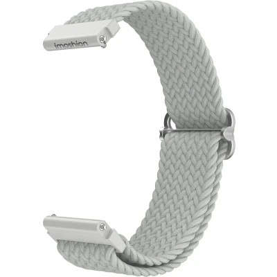 Afbeelding van imoshion Nylon geweven 20 mm bandje Geschikt voor Samsung Galaxy Watch 6 (Classic) / 5 (Pro) 4 3 Garmin Venu 2 plus Sq Forerunner 245 55 Grijs
