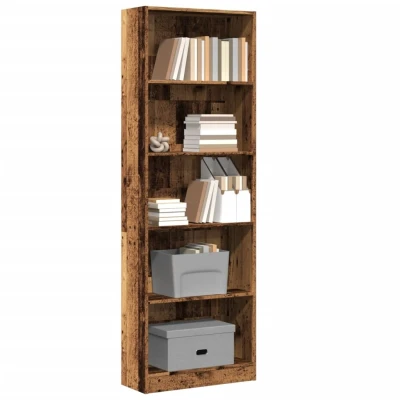 Afbeelding van vidaXL Boekenkast 60x24x176 cm bewerkt hout oud houtkleurig