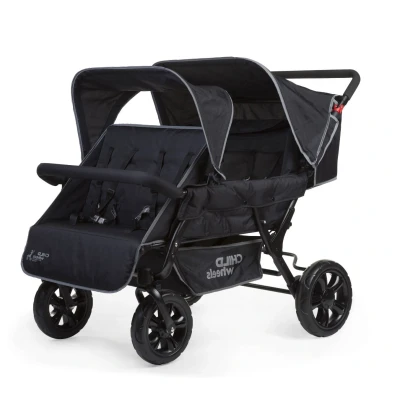Afbeelding van Childhome Two By Wandelwagen Meerlingwagen Inclusief regenhoes en zonnekap