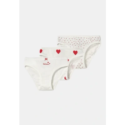 Afbeelding van Petit Bateau Heart 3 PACK Slip voor kinderen, Maat: 92/98, White/red
