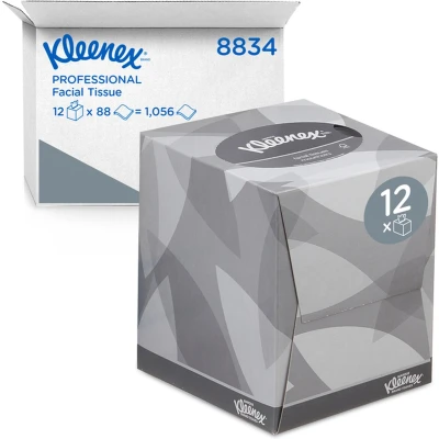 Afbeelding van Facial tissues Kleenex 2 laags kubus 12x88st wit 8834