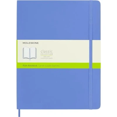 Image de Carnet blanc tres grand format bleu hortensia souple