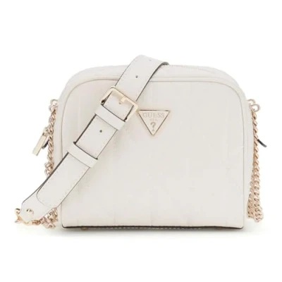 Afbeelding van GUESS Schoudertas Aldina Camera Crossbody Bag Cream White Crème