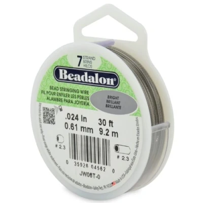 Afbeelding van Beadalon Spoel glanzend garen met 7 strengen, 0,61 mm diameter, 9,2 m