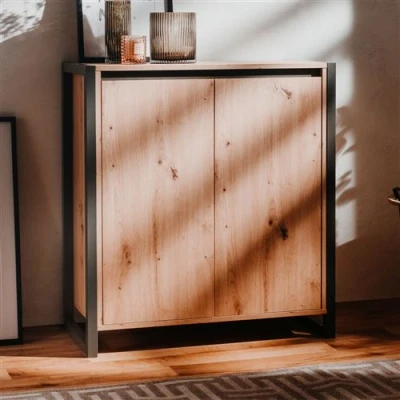 Afbeelding van Kast Denver 1 artisan eikenkleurig en antracietgrijs