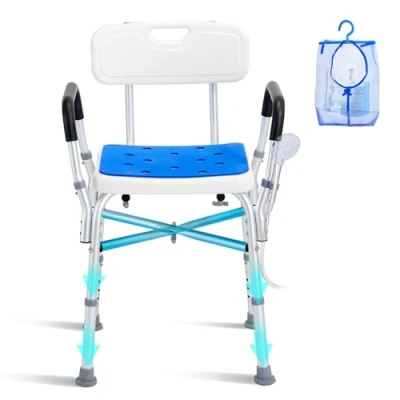 Image de VEVOR Chaise de douche siège hauteur réglable 42 52 cm charge 181,4 kg
