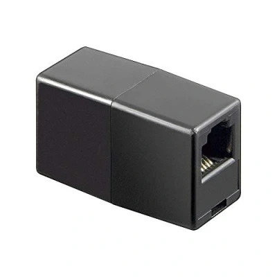 Afbeelding van RJ11 koppeling (bulkproduct), stekker &gt; TEL ADAP RJ11/6P4C 2 x F Jack/Jack zwart