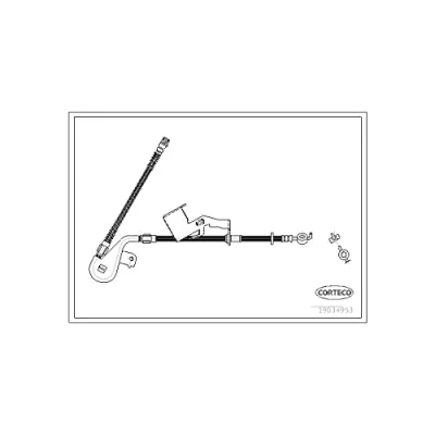Afbeelding van CORTECO 19034953 Remslang Vooras links 450 M10X1 PEUGEOT: 407 Saloon, SW