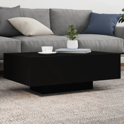 Afbeelding van Salontafel met LED verlichting 85x55x31 cm zwart