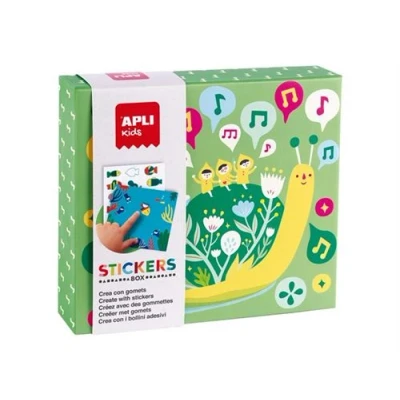 Image de APLI kids jeu d&#039;autocollants dans une boîte en carton Lilliput éducatif
