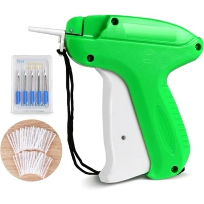 Afbeelding van Etiketteerapparaat voor etiketten, labels, merkkleding, met 1200 draden (wit, 5 cm) + reservenaalden bazaar, kleding, sokken, hoeden, handel