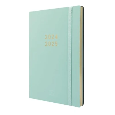 Afbeelding van Finocam Mara Agenda 18 maanden 2024 2025 Week op 2 pagina&#039;s Verticale presentatie juli december (18 maanden) Turquoise International