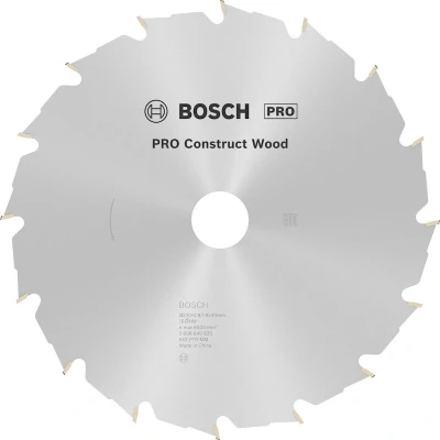Afbeelding van Bosch Accessories Construct Wood 2608640635 Hardmetaal cirkelzaagblad 230 x 30 2.8 mm Aantal tanden: 16 1 stuk(s)