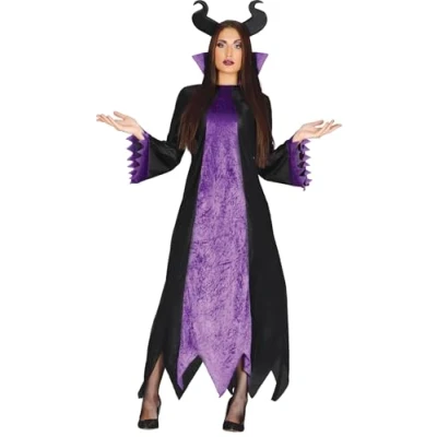 Afbeelding van Fiestas Guirca Verkleedjurk Dark Fairy Dames Zwart/paars Mt M