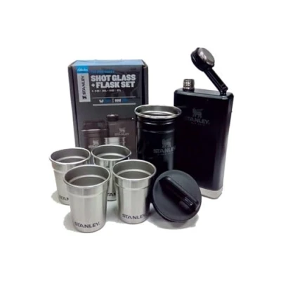 Afbeelding van Stanley PMI Adventure Shotglass Classic Drinkfles Set Matte Black Zwart Drinkflessen