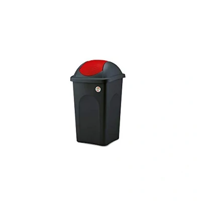 Afbeelding van Stefanplast Bascula Multipat, polypropyleen, zwart/rood, 60 liter