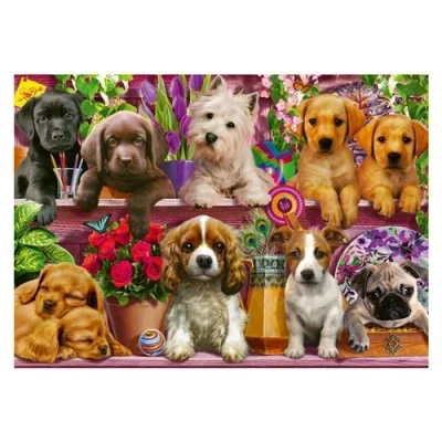 Image de Schmidt Puzzle Chiens sur l&#039;étagère, 500 pièces