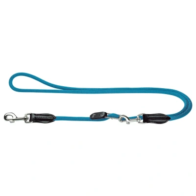 Afbeelding van Hunter Variolijn Freestyle Nylon Rond 260x1.0 cm Hondenriem Petrol