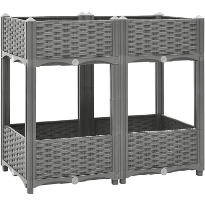 Afbeelding van Plantenbak verhoogd 80x40x71 cm polypropeen