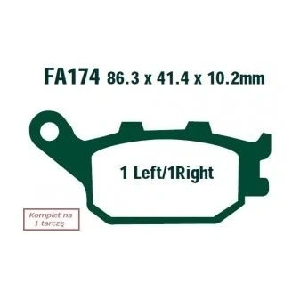 Afbeelding van EBC Brakes FA174HH Remblokkenset