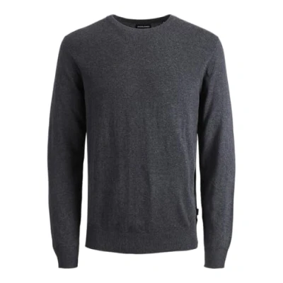 Image de JACK &amp; JONES Jjeemil Knit Crew Neck Noos Pull en Tricot Homme, Dark Grey Melange, XL