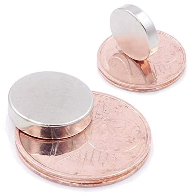Afbeelding van Brudazon 10 mini schijfmagneten 12 x 3 mm N52 sterke neodymium magneten extra voor modelbouw, foto, wit wandbord, handwerk schijf