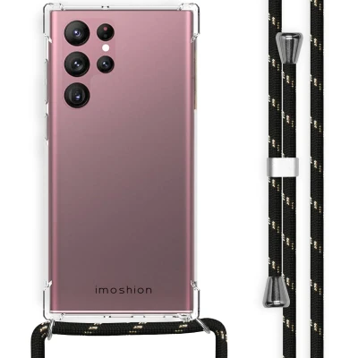 Afbeelding van iMoshion Hoesje Geschikt voor Samsung Galaxy S22 Ultra met koord Backcover Transparant