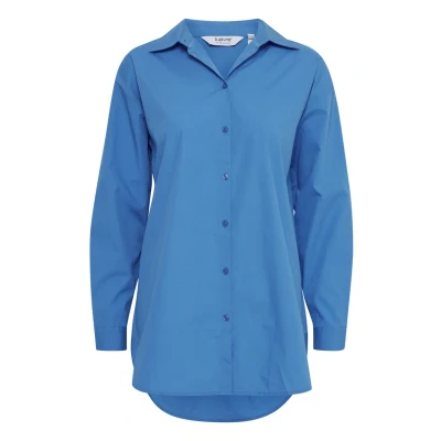 Afbeelding van b.young Bygamze Overhemdblouse, Dames, Maat: 34, French blue