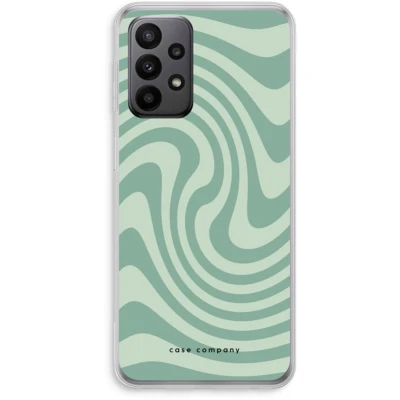 Afbeelding van Case Company® hoesje geschikt voor Samsung Galaxy A23 Swirl Groen Soft Cover Telefoonhoesje Bescherming aan alle Kanten en Schermrand