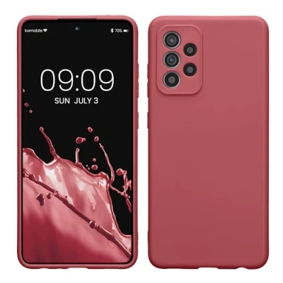 Afbeelding van kwmobile telefoonhoesje geschikt voor Samsung Galaxy A52 / 5G A52s Hoesje smartphone Precisie camera uitsnede In donkerroze