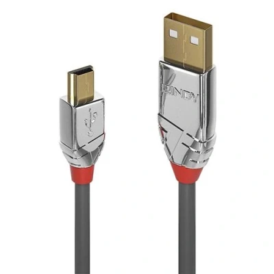 Image de Lindy CROMO Câble USB (M) pour mini type B 2.0 2 m rond gris