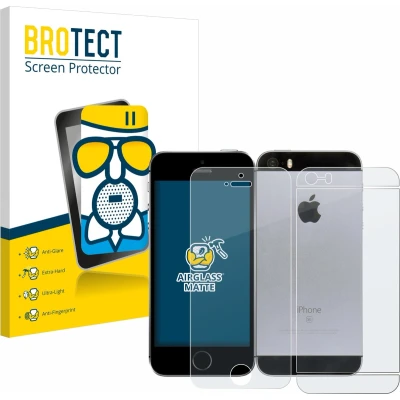 Afbeelding van BROTECT Screenprotector voor Apple iPhone SE 2016 (Voor+Achter) Folie Beschermfolie Beschermglas matte