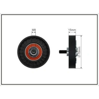 Afbeelding van CAFFARO 45 07 Geleiderol RENAULT: CLIO 2