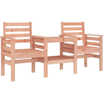Afbeelding van Tuinbank met tafel 2 zits massief douglashout